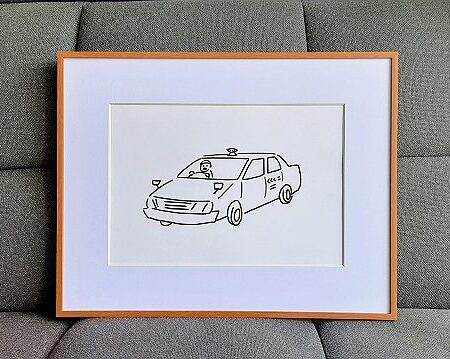 タクシー (A4・額装バージョン)